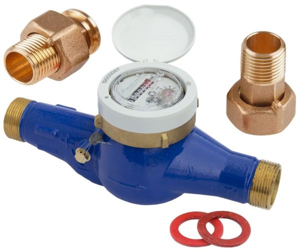 Счетчик воды Миномесс СВХД, 40°C, DN 20, Qn 2,5, L 190 mm, с присоединителями