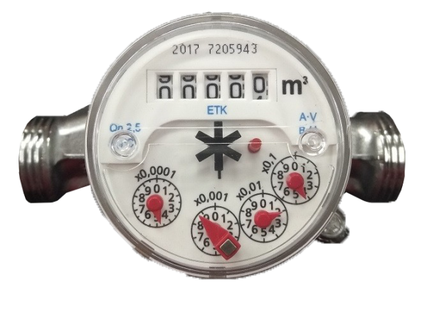 Счетчик воды ETK-N-AM, 40°C, DN 20, Qn 2,5, L 130 mm, G1"B, без присоединителей