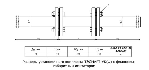 Установочный комплект (ТЭСМАРТ-УК) Ду 25