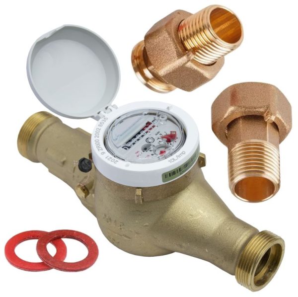 Счетчик воды Миномесс СВГД, 90°C, DN 25, Qn 3,5, L 260 mm, с присоединителями