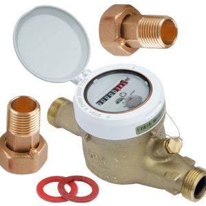 Счетчик воды Миномесс СВГД, 90°C, DN 20, Qn 2,5, L 190 mm, с присоединителями
