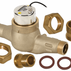 Счетчик воды IMF, 120°C, DN 40, Qn 10, L 300 mm, с импульсным датчиком (10L/Imp.), c присоединителями