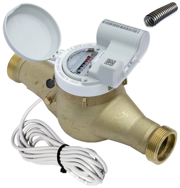 Счетчик воды Миномесс СВГДИ, 90°C, Ду 25, Qn 3,5, L 260 mm, с импульсным датчиком (1/10 L/Imp.), без присоединителей, металлорукав