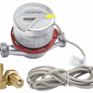 Счетчик воды Миномесс СВГИ, 90°C, DN 15, Qn 1,5, L 80 mm, с импульсным датчиком (1L/Imp.), с присоединителями с обратным клапаном