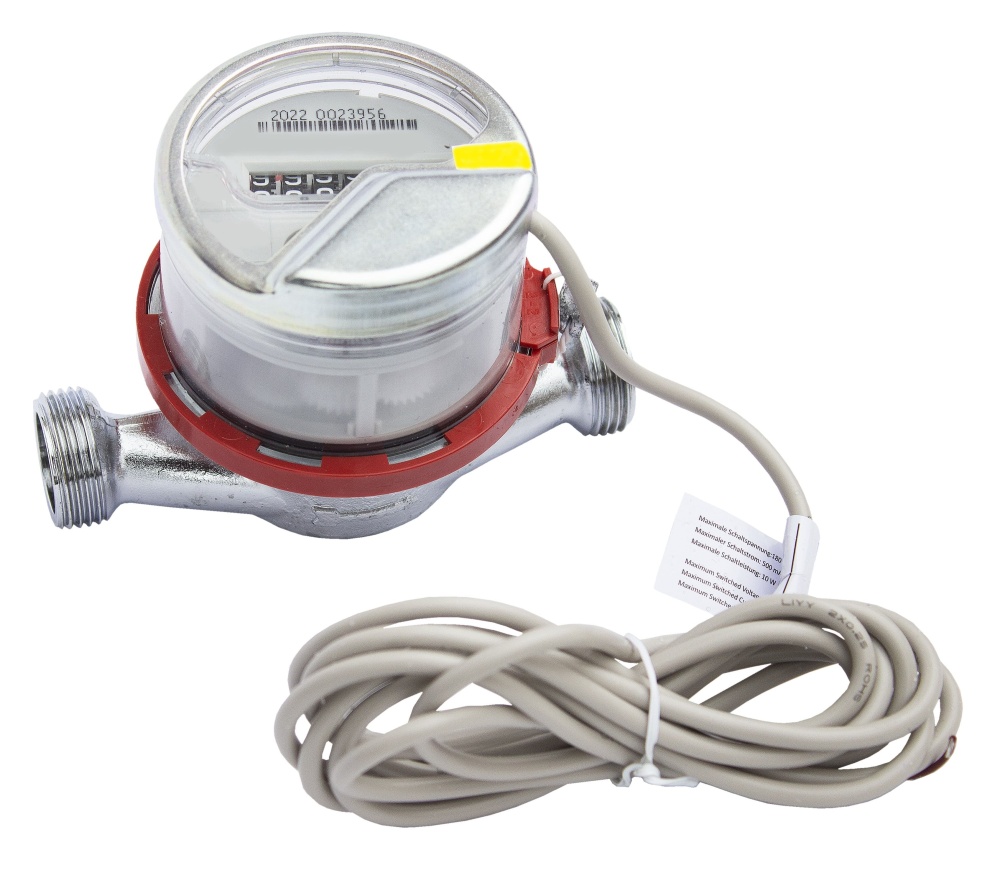 Счетчик воды Миномесс СВГИ, 90°C, DN 20, Qn 2,5, L 130 mm, с импульсным датчиком (1L/Imp.), без присоединителей