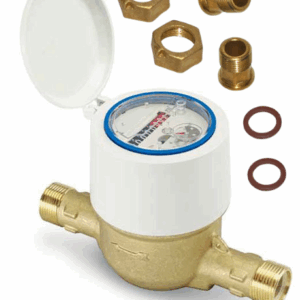 Счетчик воды Миномесс СВК, колбовый, 40°C, DN 15, Qn 1,5, L 165 mm, с присоединителями