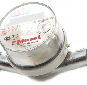 Счетчик воды Миномесс СВГ, 90°C, DN 20, Qn 1,5 , L 130 mm, без присоединителей