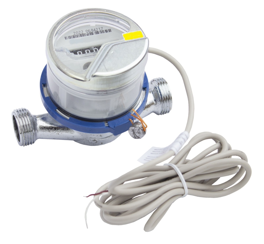 Счетчик воды Миномесс СВХИ, 40°C, DN 20, Qn 2,5, L 130 mm, с импульсным датчиком (1L/Imp.), без присоединителей