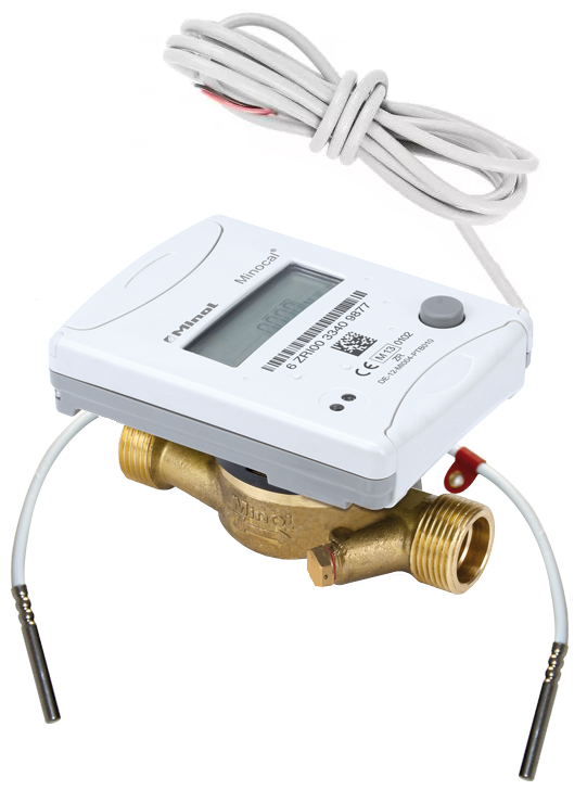 Теплосчетчик Minocal ISF (С5-ISF), DN 15, Qn 0,6, L 110 mm, длина кабеля 1,5 m, M-bus, для установки на подающий трубопровод
