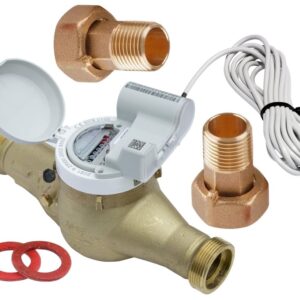 Счетчик воды Миномесс СВГД-М EDC M-bus Pulse, 90°C, Ду 15, Qn 1,5, L 165 mm, с модуляторным диском (1 L/Imp.), с присоединителями