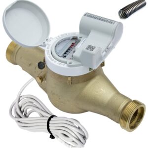 Счетчик воды Миномесс СВГДИ, 90°C, Ду 40, Qn 10, L 300 mm, с импульсным датчиком (1/10 L/Imp.), без присоединителей, металлорукав