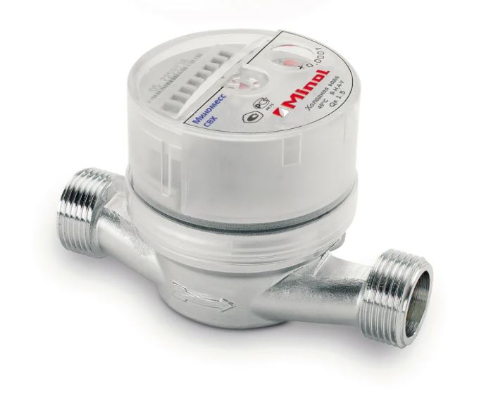 Счетчик воды Миномесс СВХ, 40°C, DN 15, Qn 1,5, L 80 mm, без присоединителей