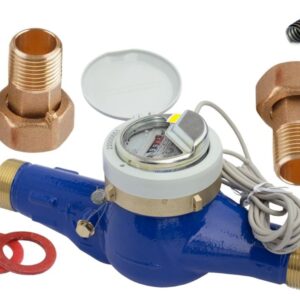 Счетчик воды Миномесс СВХДИ, 40°C, DN 32, Qn 6, L 260 mm, с импульсным выходом (1/10/100 L/Imp.), с присоединителями, металлорукав