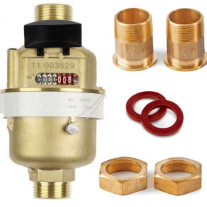 Счетчик воды - колбовый мокроход Миномесс СВК-МК, 40°C, DN 15, Qn 1,5, L 165 mm, с присоединителями
