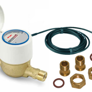 Счетчик воды Миномесс СВКи, колбовый, 40°C, DN 20, Qn 2,5, L 165 mm, с импульсным датчиком (1 или 10L/Imp.), с присоединителями