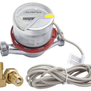 Счетчик воды Миномесс СВГИ, 90°C, DN 15, Qn 1,5, L 80 mm, с импульсным датчиком (1L/Imp.), с присоединителями с обратным клапаном