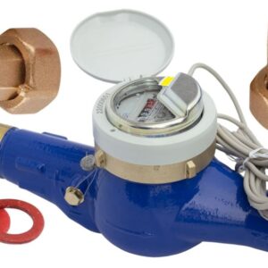 Счетчик воды Миномесс СВХДИ, 40°C, DN 15, Qn 1,5, L 165 mm, с импульсным датчиком (1/10/100 L/Imp.), с присоединителями