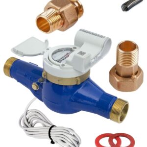 Счетчик воды Миномесс СВХДИ, 40°C, Ду 25, Qn 3,5, L 260 mm, с импульсным датчиком (1/10 L/Imp.), с присоединителями, металлорукав