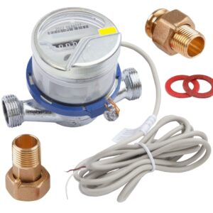 Счетчик воды Миномесс СВХИ, 40°C, DN 20, Qn 2,5 , L 130 mm, с импульсным датчиком (1L/Imp.), с присоединителями