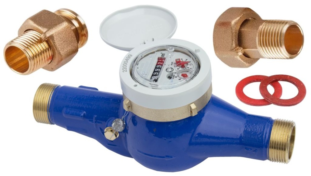 Счетчик воды Миномесс СВХД, 40°C, DN 50, Qn 15, L 300 mm, с присоединителями